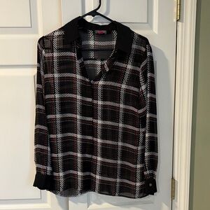 Vince Camuto Black and Red Checkered woman’s Shirt